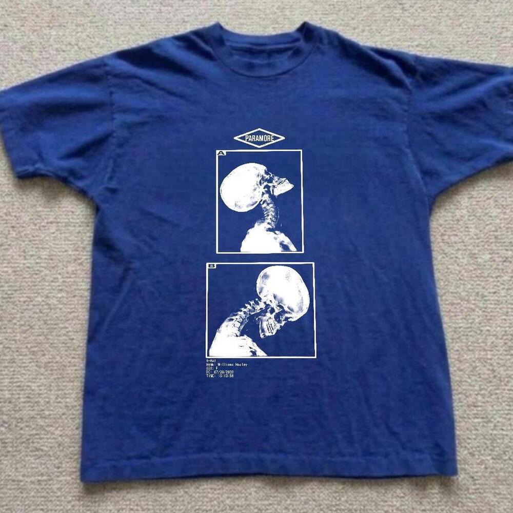 Gildan Men Blue T-Shirt, Paramore Blue T-Shirt With White Graphic